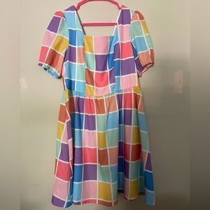 Love + Harmony Colorful Block Pattern Dress